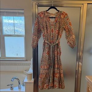 Shoshanna Multicolor Floral Midi Dress